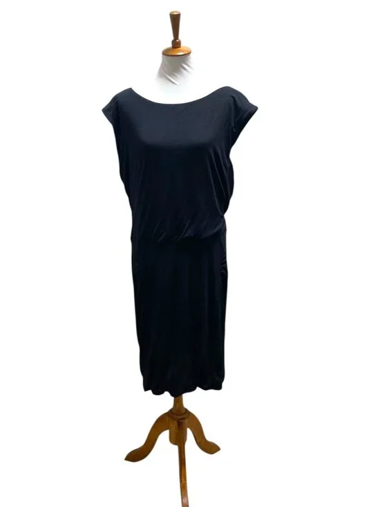 Athleta Midi Tunic Dress Black Size XL Spring Minimalist Vacation Soft Beach - Picture 2 of 15